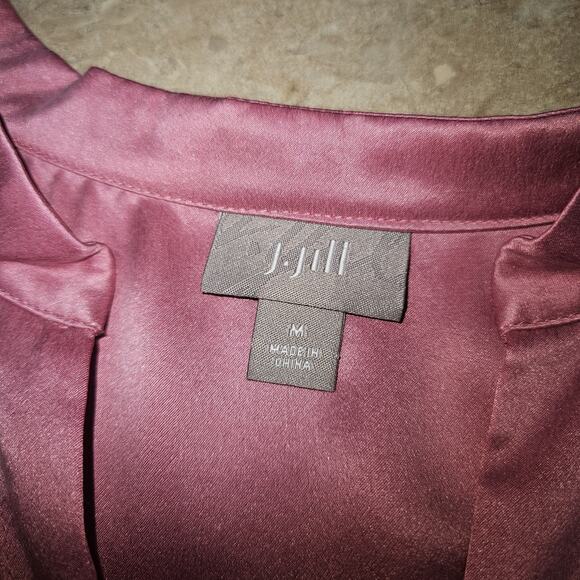 J‎ Jill 100% Silk Top Womens SZ M Petal Pink Boho Beachy Coastal Quiet Luxury - Picture 5 of 6